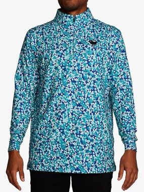 Bad Birdie Liquid Courage Quarter Zip Pullover Size Large Golf Performance Shirt